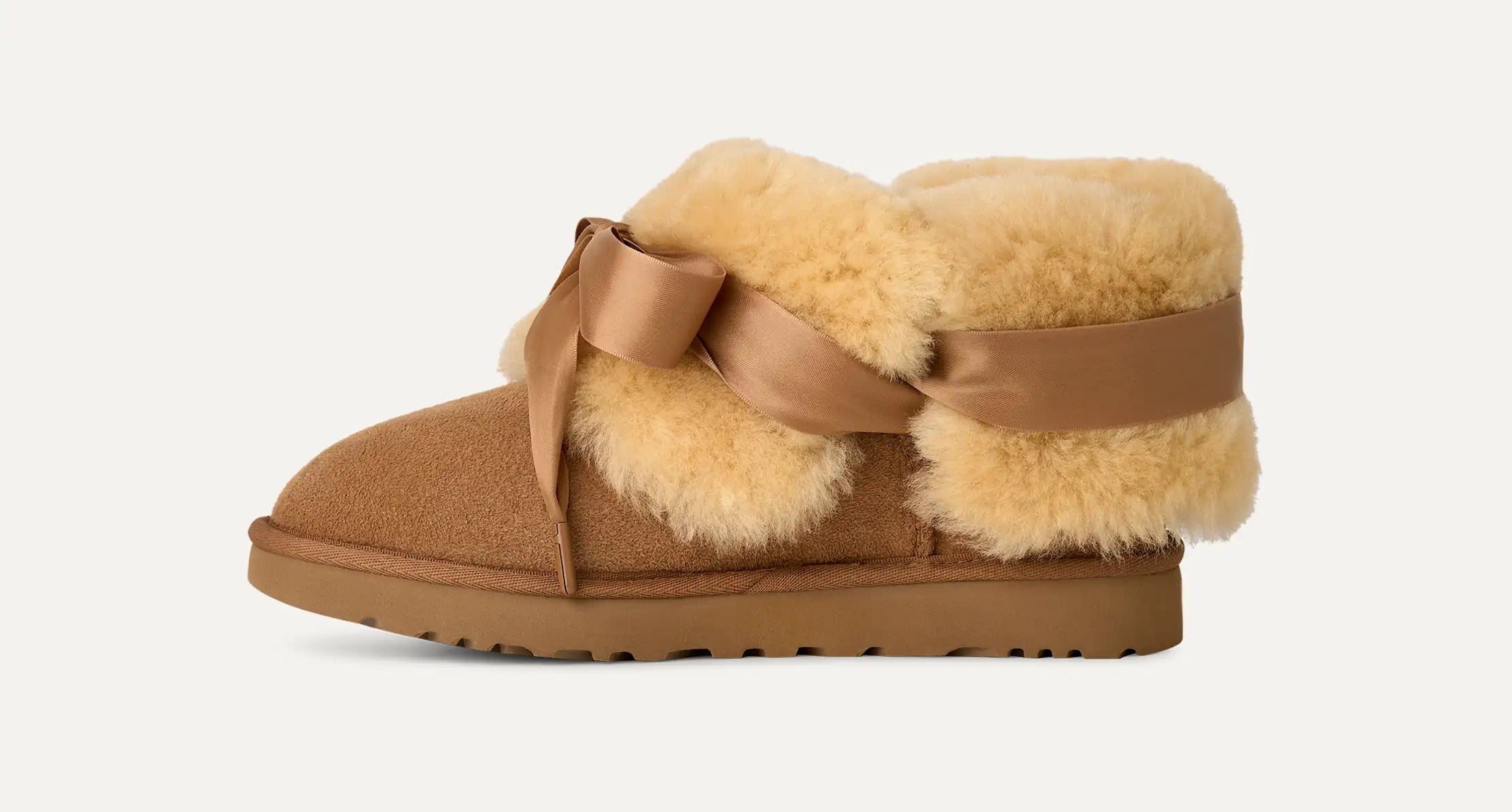 UGG Stiefel Damen – Detail Satinbänder Schnürung