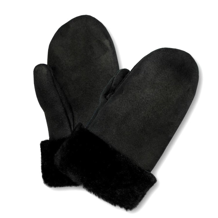 Lammfell Fausthandschuhe de Luxe Black