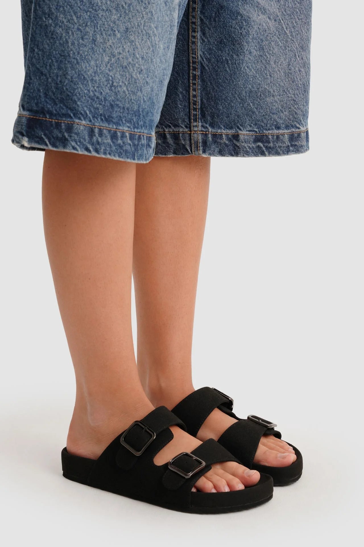 Paez Sandal Bio Vegan Suede Black 2