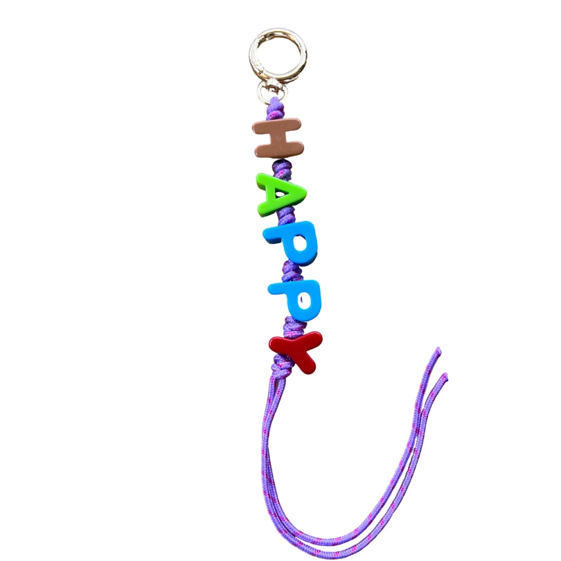 Taschenanhänger, Schlüsselanhänger "Happy"