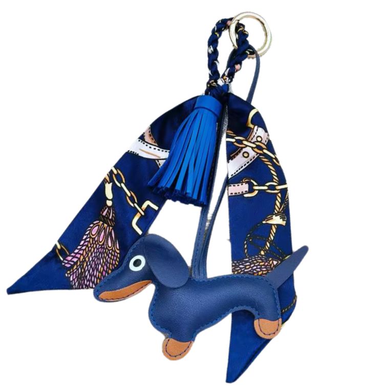 Taschen Anhänger Hund Blau