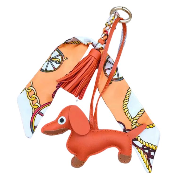 Bag Charm Hund Orange