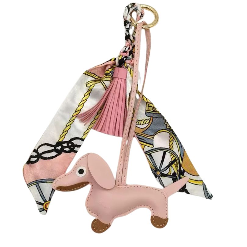 Bag Charm Hund Rosa
