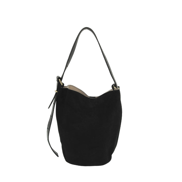 Bucket Bag Leather Black