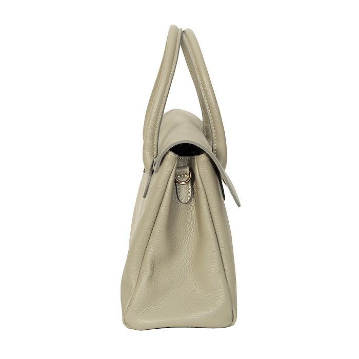 Julia - Handtasche Leder Grau