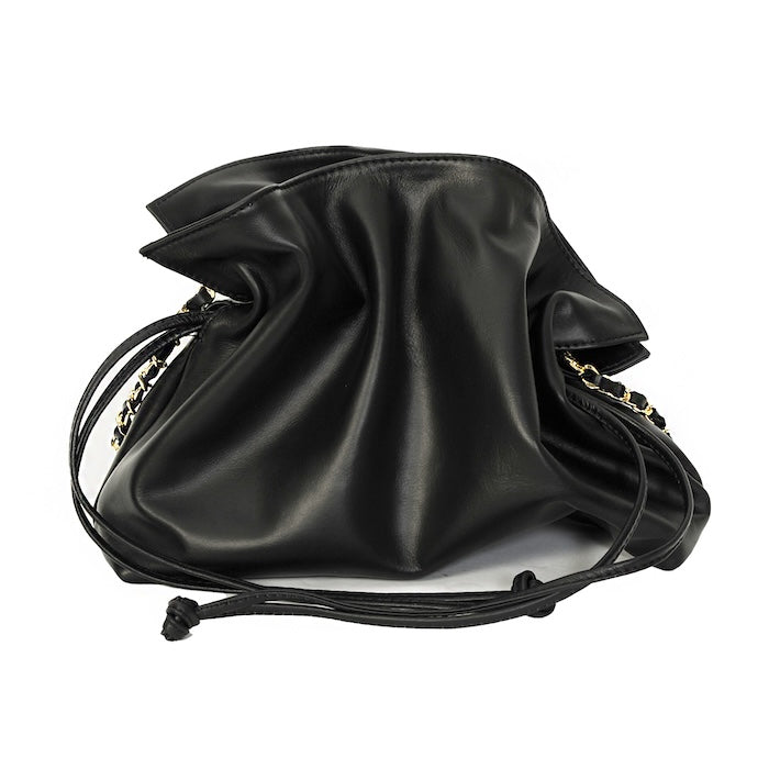 Nuria - Handtasche Puffer Leder Schwarz