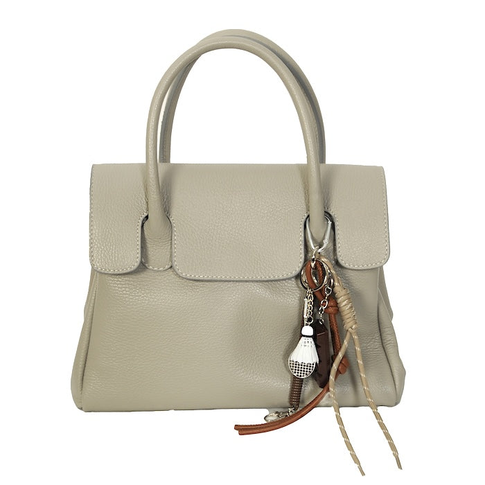 Julia - Handtasche Leder Grau