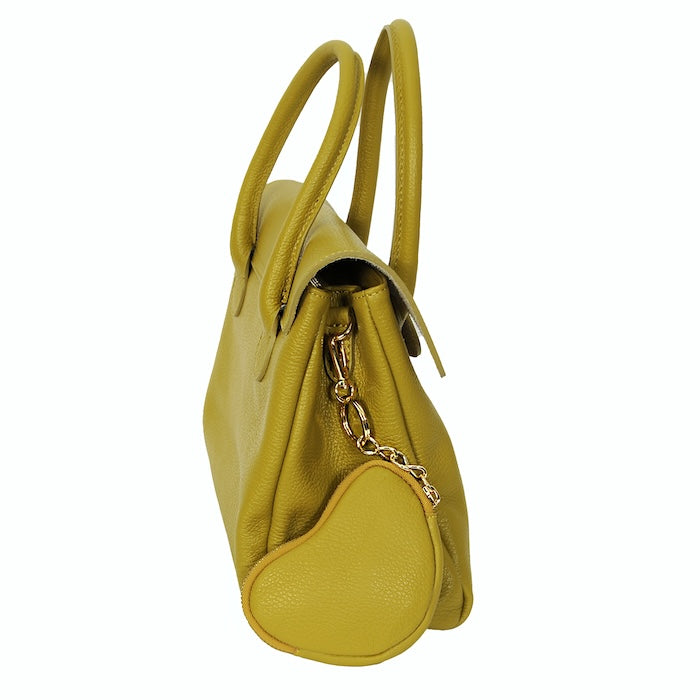 Julia - Handtasche Leder Pistacchio