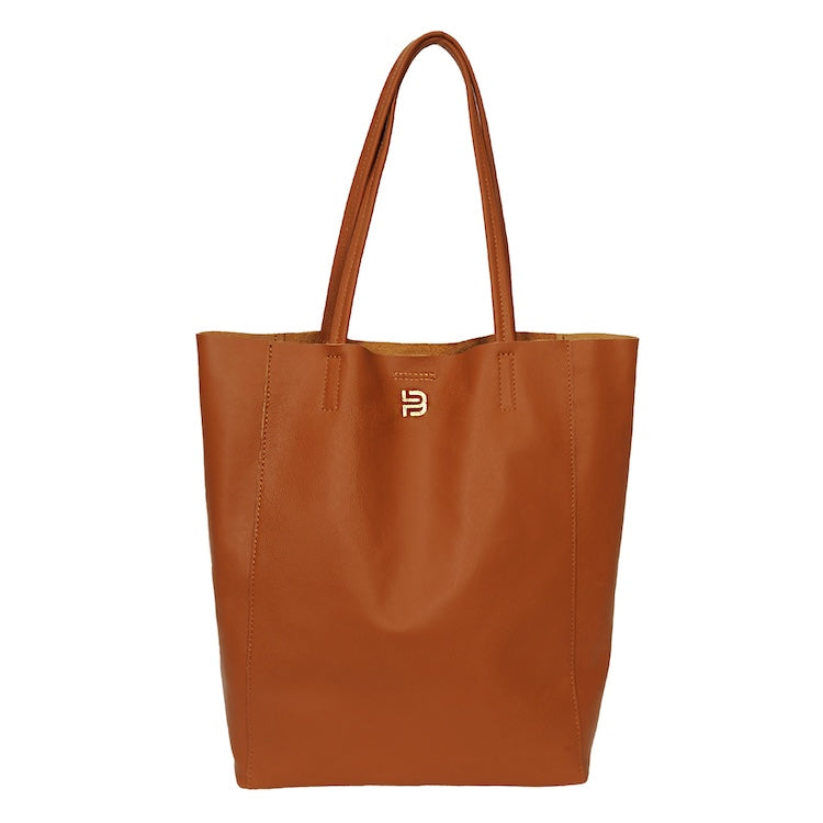 Kate Leder Tote Bag Camel