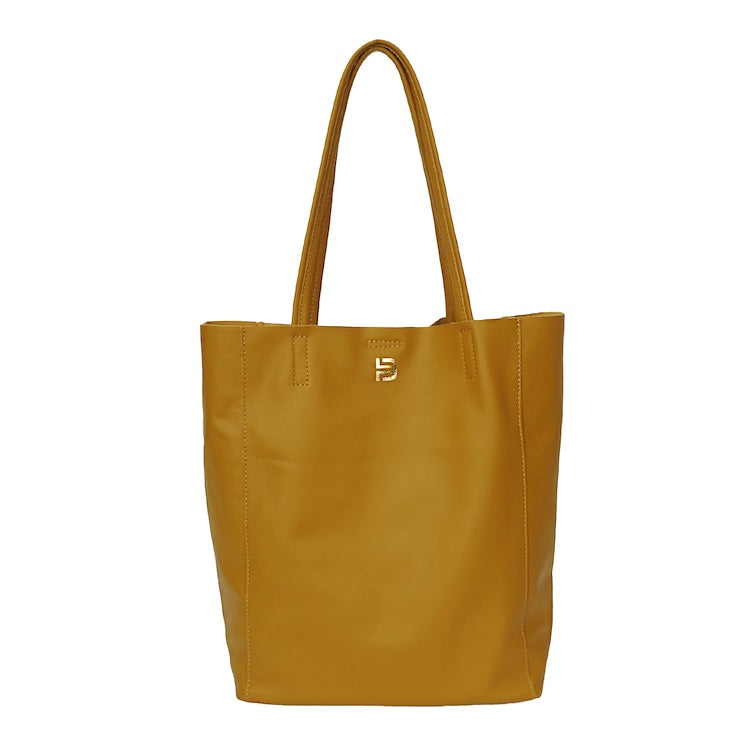 Kate Leder Tote Bag Senf Gelb