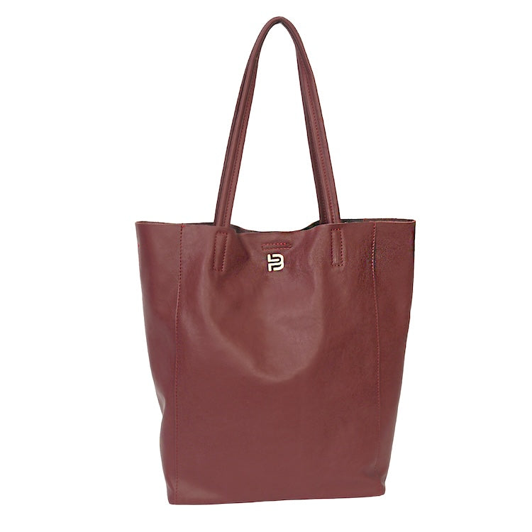 Tote Bag Ledertasche Bordeaux