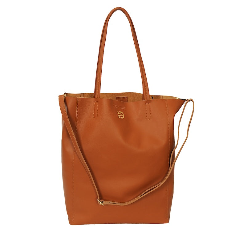 Kate Leder Tote Bag Camel 3