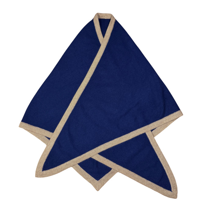 Dreiecksschal Navy Kaschmir