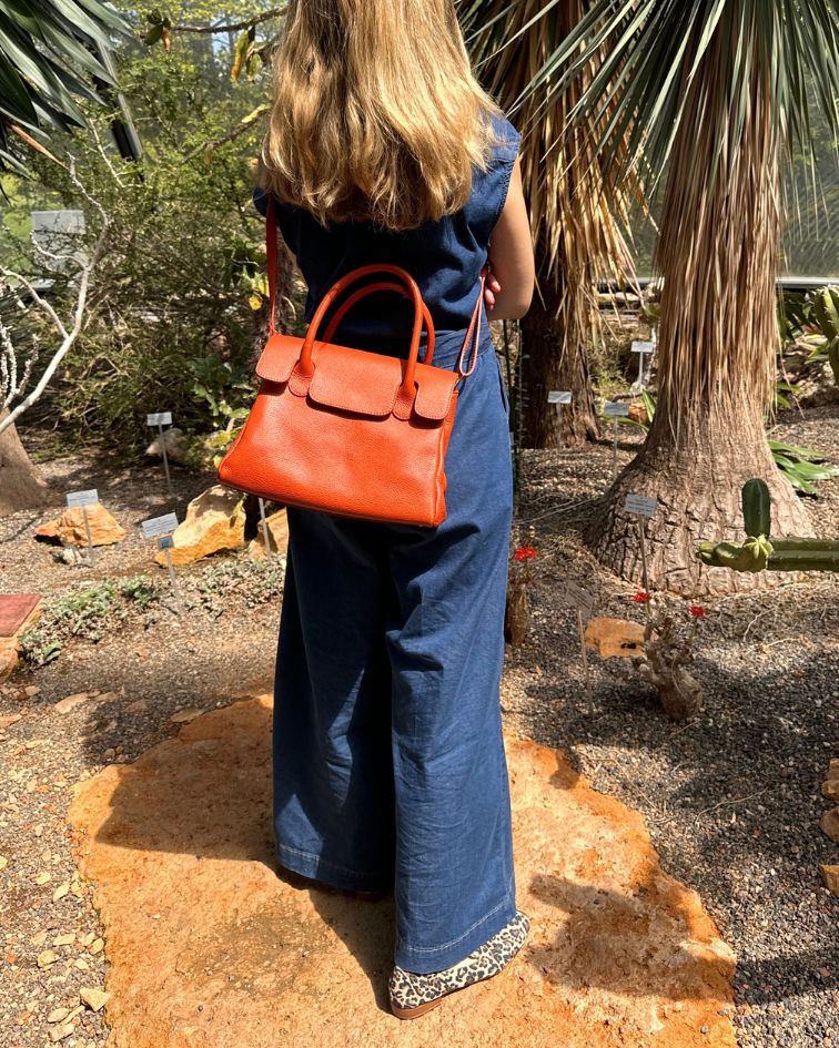 Julia - Handtasche Leder Orange