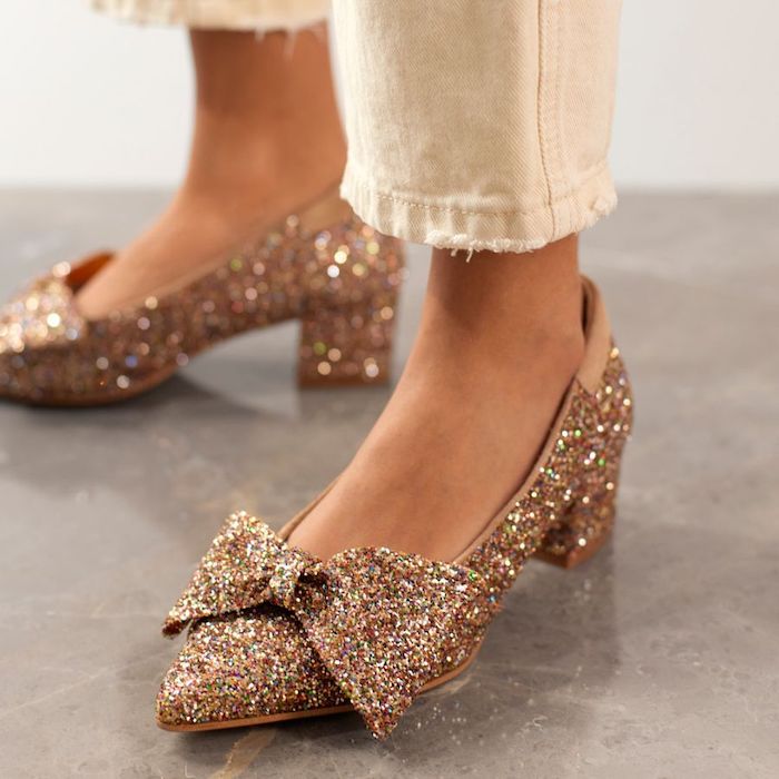Angulus Pump Sparkling Glitter Bow