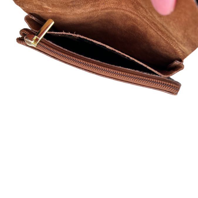 Leo Portemmonnaie aus Leder in Braun