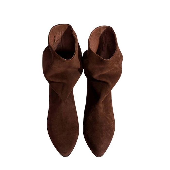 Anonymous Copenhagen- Vully Stiletto Calf Suede Chocolate