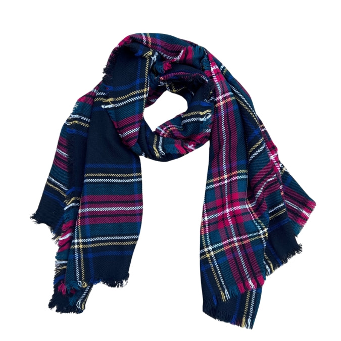 Winterschal - Karo Schwarz