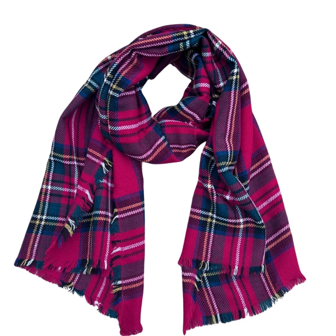 Winterschal - Karo Rot
