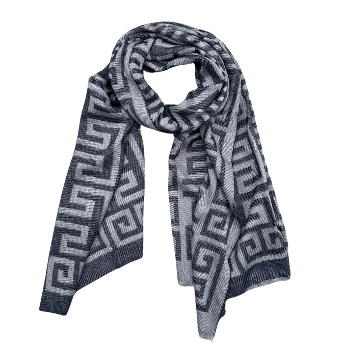 Winterschal - Muster Schwarz