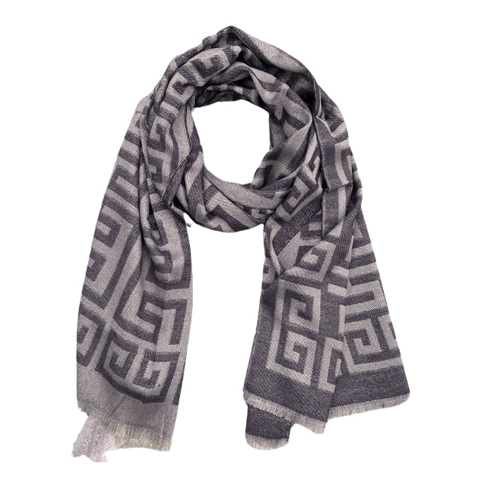 Winterschal - Muster Braun