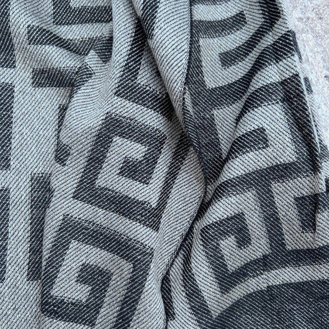 Winterschal - Muster Schwarz