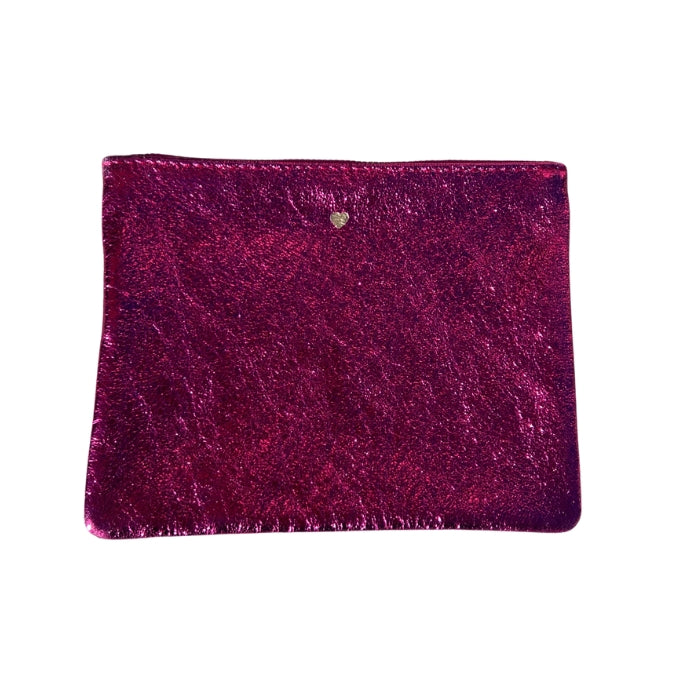 Leder Necessaire "Love" Rot