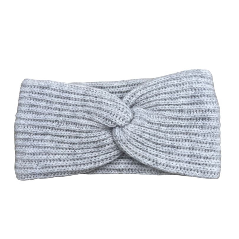 Kaschmir-Merinowolle-Stirnband Grau