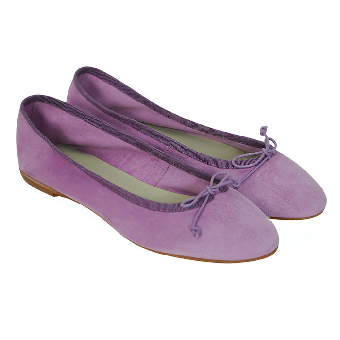 Wildleder Ballerinas Violett