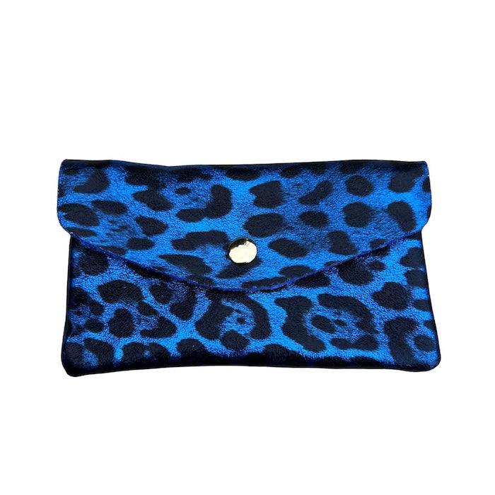 Leo Portemmonnaie aus Leder in Blau