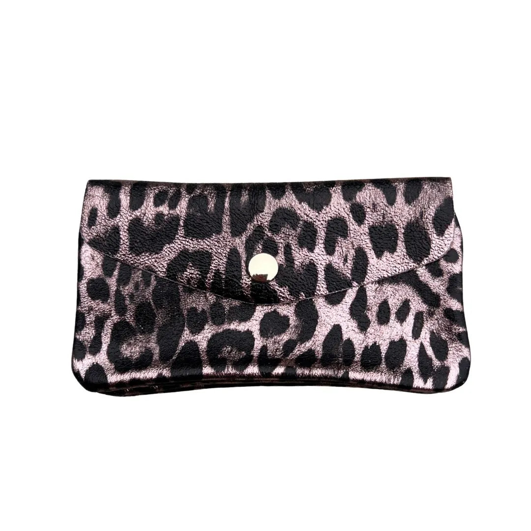 Leo Portemmonnaie aus Leder in Rosa