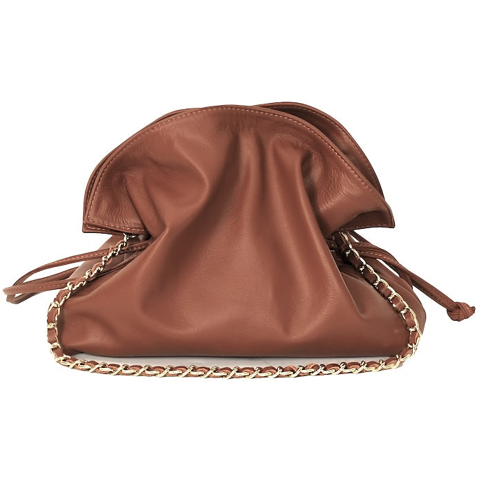 Nuria - Handtasche Puffer Leder Braun