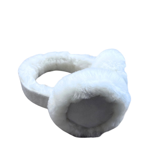 Ohrenwärmer Lammfell Weiss