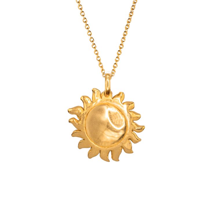 Ajhaja Schmuck Kette Sonne Vergoldet 2