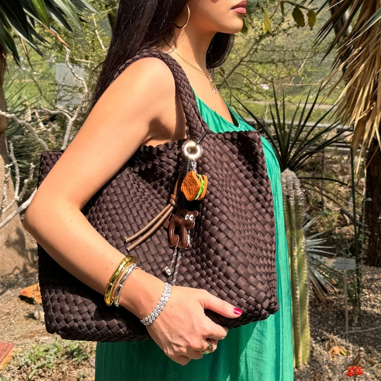 Taschenanhänger, Schlüsselanhänger Sandwich Schwarz