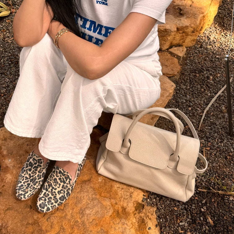 Julia - Handtasche Leder Creme