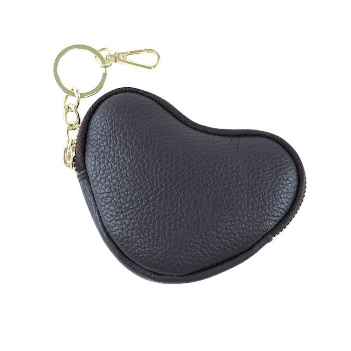 Herzförmiger Schlüsselanhänger aus Leder Navy