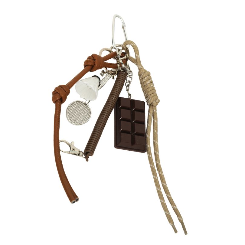 Taschenanhänger, Schlüsselanhänger Tennis Braun