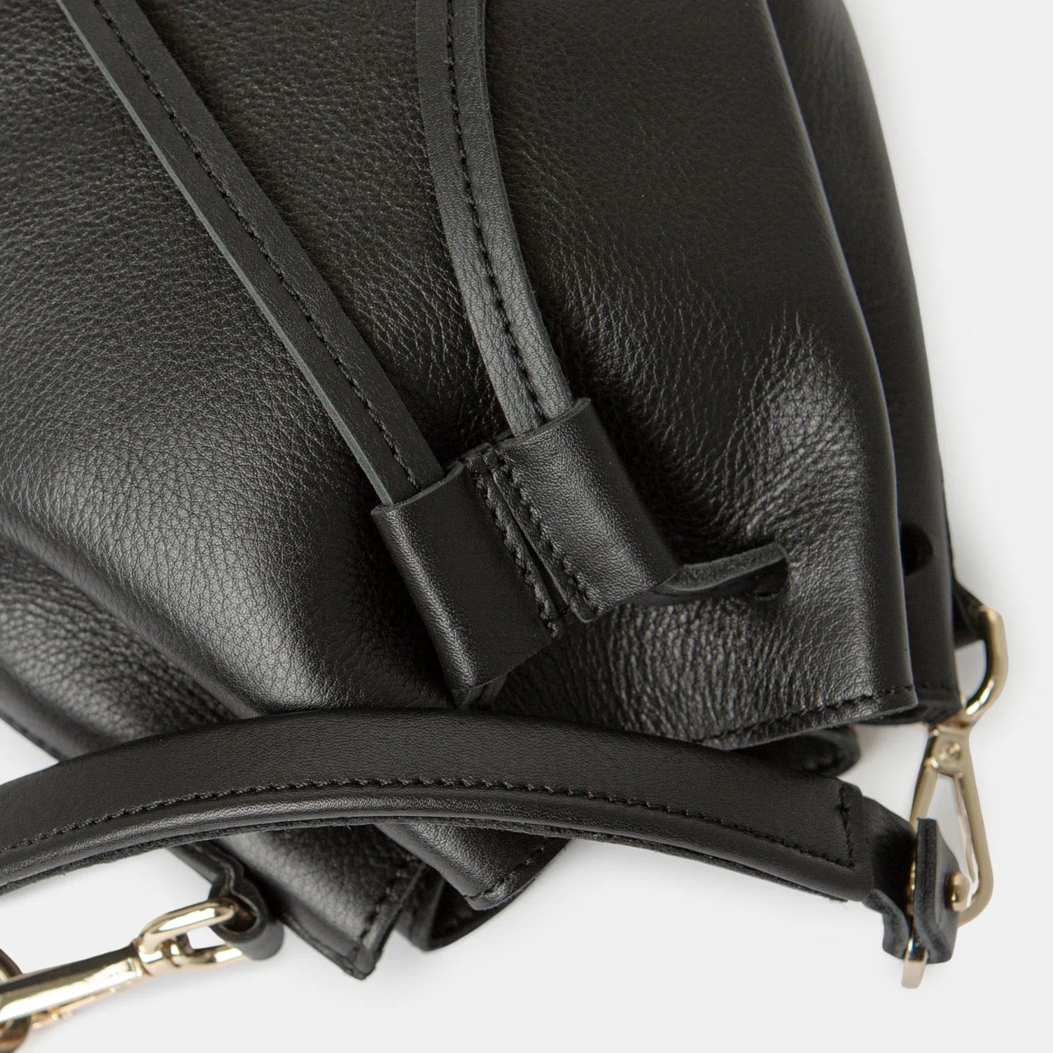 Ann Kurz - Convertible Bucket Bag Black