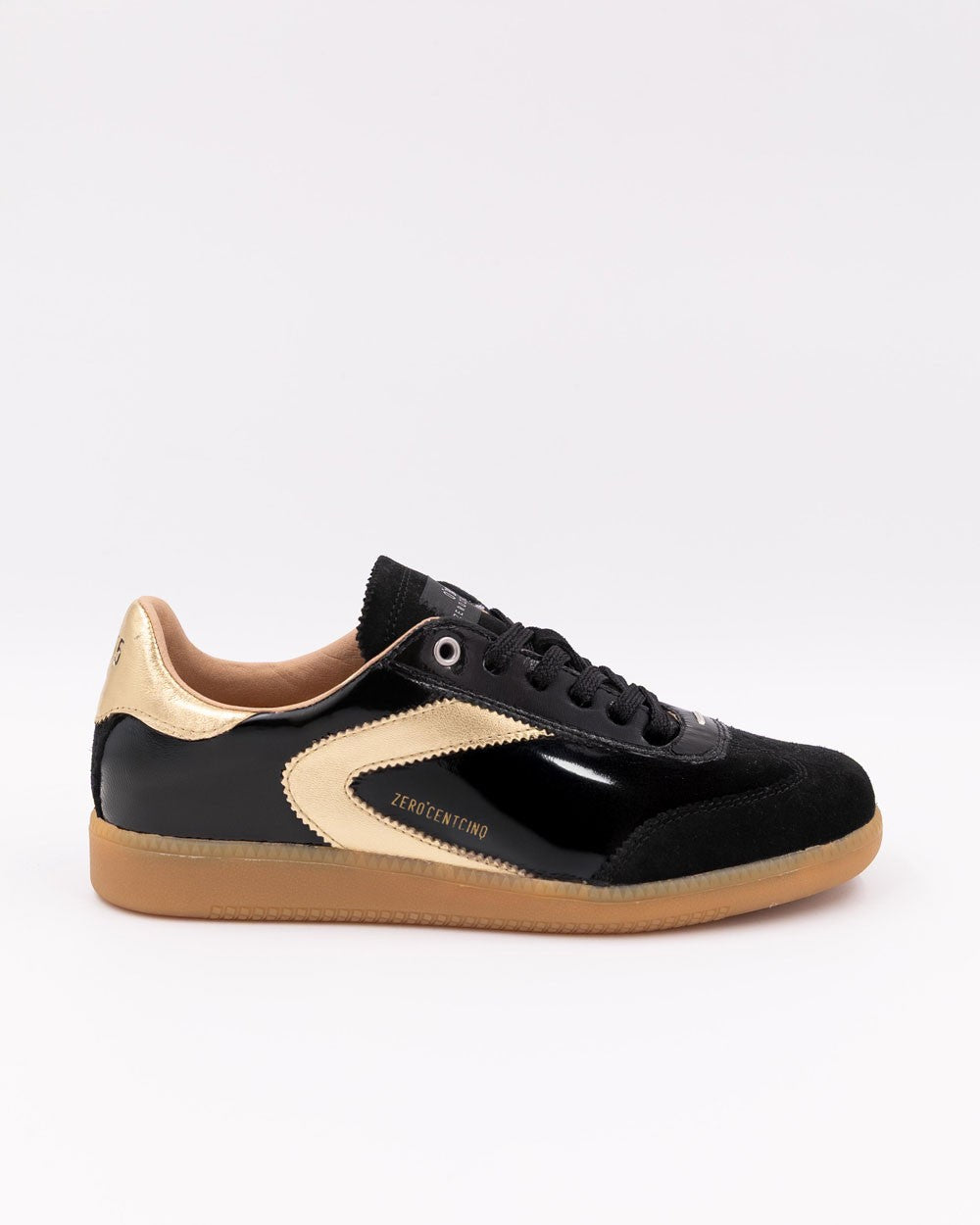 0-105 Sneakers Lackleder Schwarz