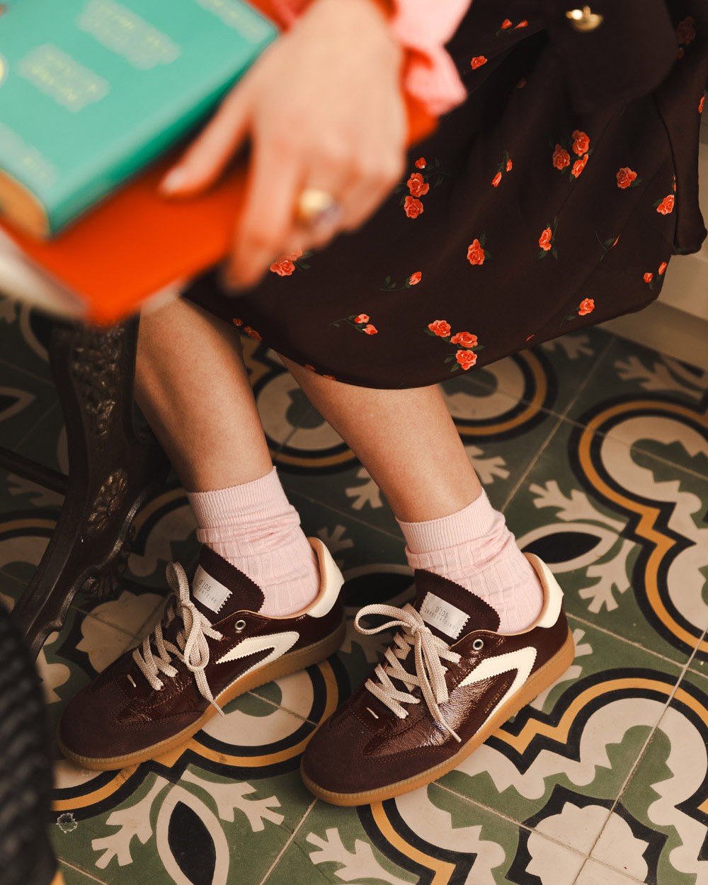 0-105 Sneakers Lackleder Bordeaux 2