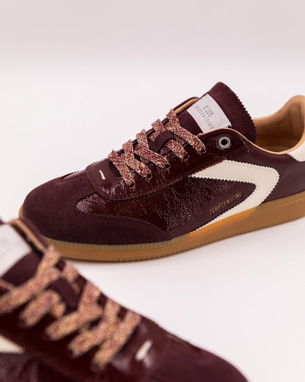 0-105 Sneakers Lackleder Bordeaux 3