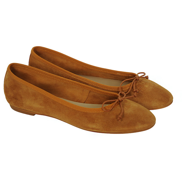 Wildleder Ballerinas Camel