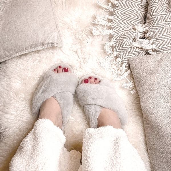 Lammfell Hausschuhe Emma Grau