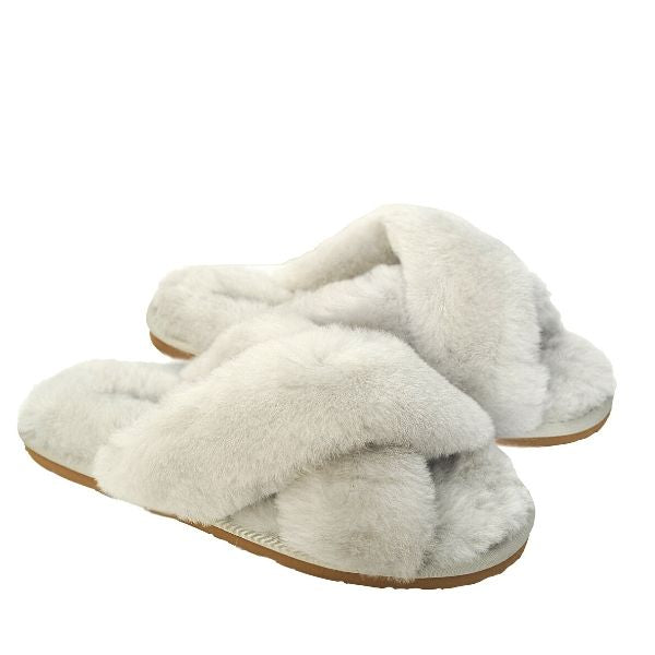 Lammfell Hausschuhe Emma Grau 2