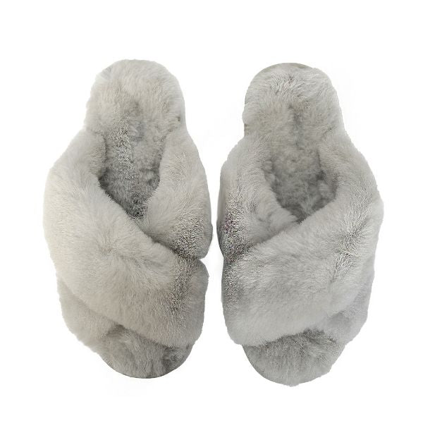 Lammfell Hausschuhe Emma Grau 4