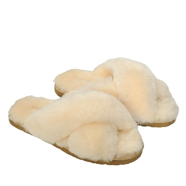 Lammfell Hausschuhe Emma Weiss