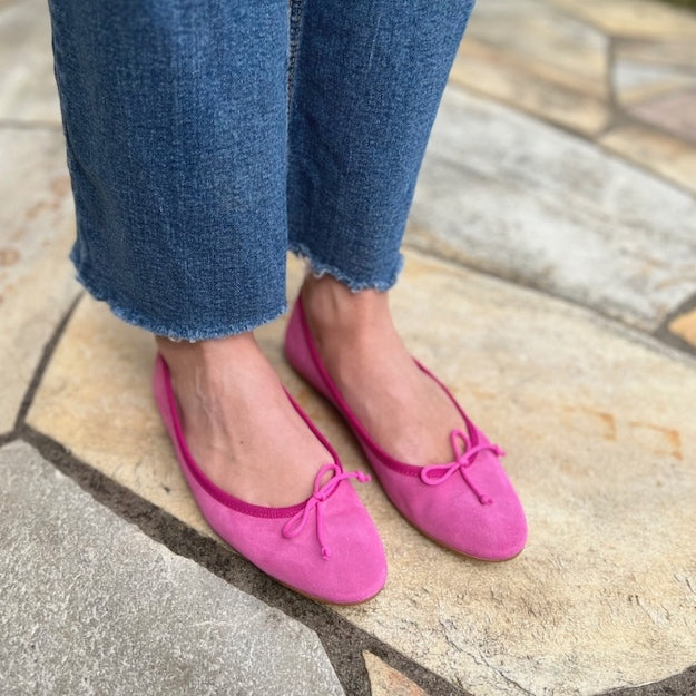 Wildleder Ballerina in Pink