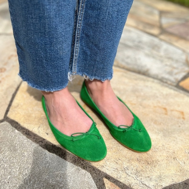 Wildleder Ballerina Grün