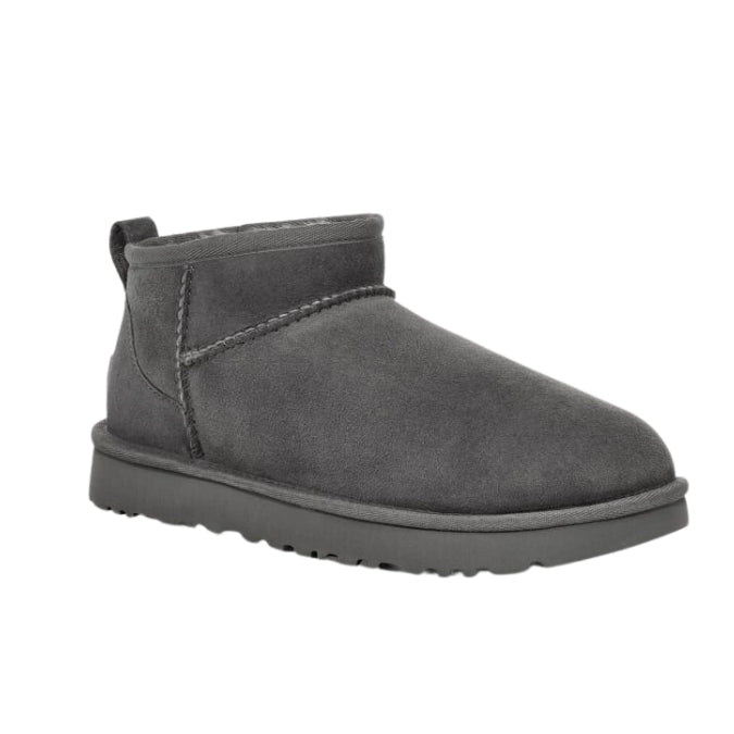 UGG Classic Ultra Mini Boot Damen Grau – kurzer Lammfell-Boot in Grau